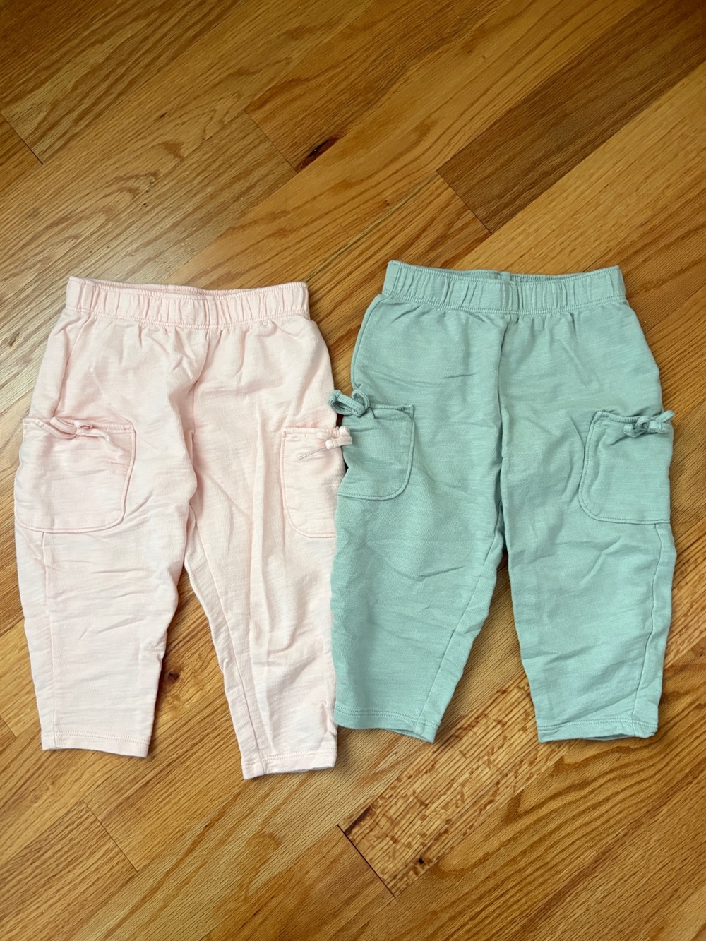 Carter's Girls Knit Pull-On Pants in Pink & Mint (2-Pack)